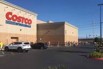 The Costco in Henderson, Monday, May 4, 2020. (Michael Quine/Las Vegas Review-Journal)