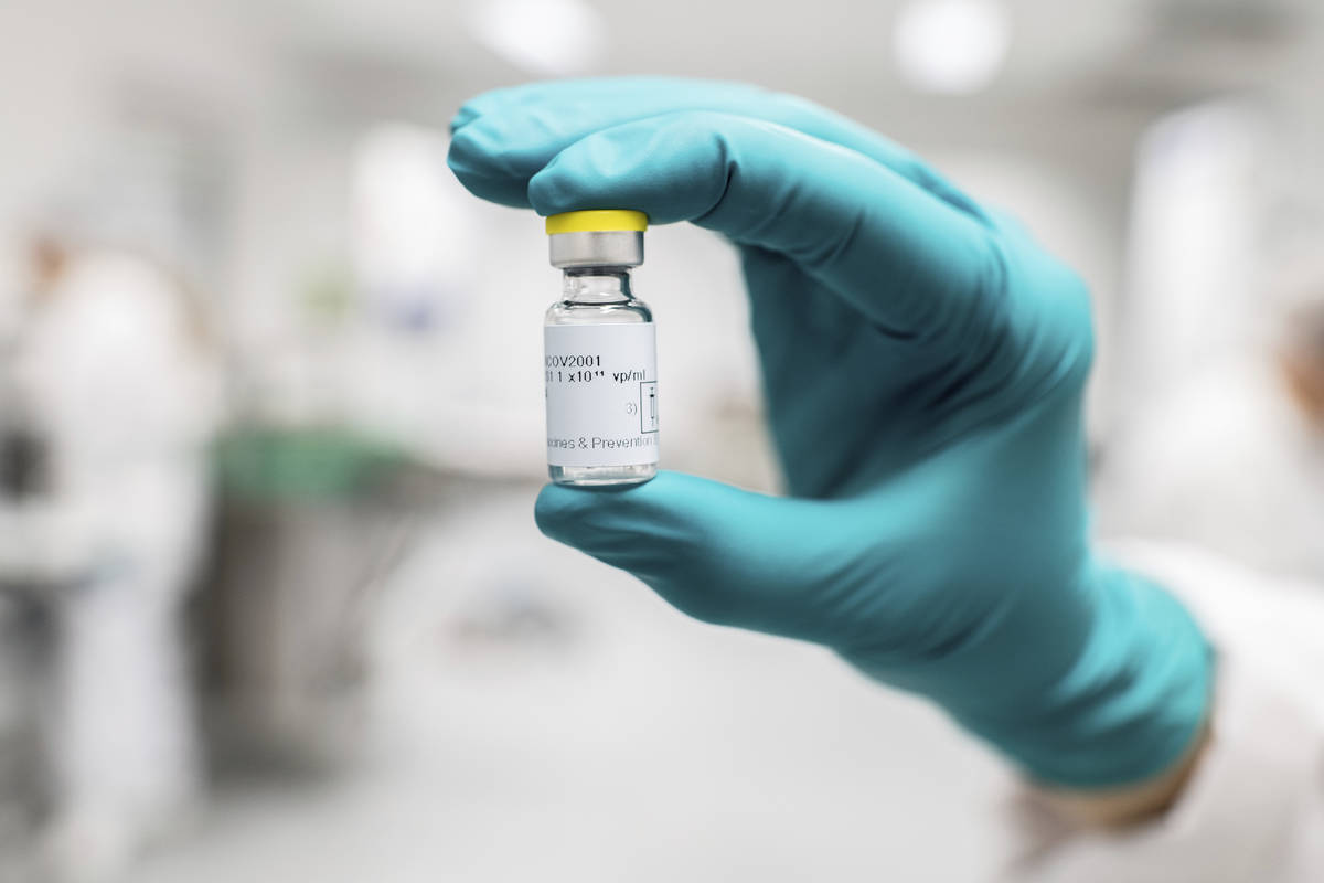 This July 2020 photo shows a vial of the COVID-19 vaccine in Belgium. (Johnson & Johnson via AP)