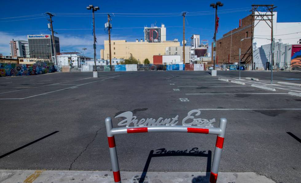 Parking lot at 118 S. 7th St. in downtown Las Vegas that was owned by Tony Hsieh on Tuesday, Ma ...