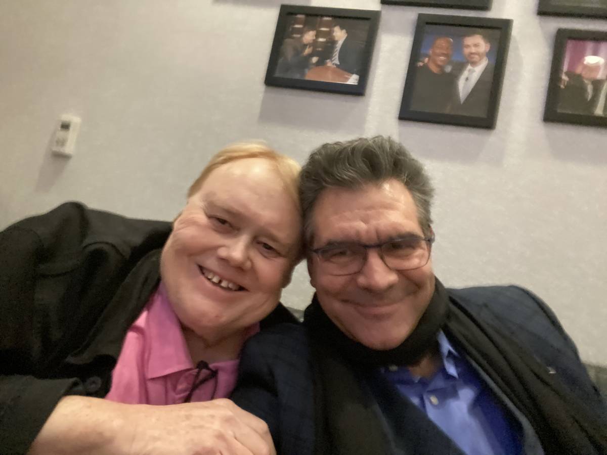 Louie Anderson and R-J columnist John Katsilometes are shown at Jimmy Kimmel's Comedy Club on F ...