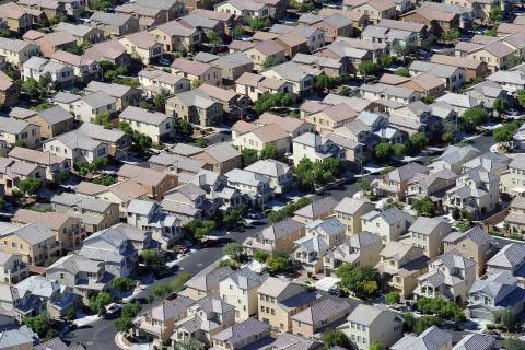 An aerial view of a residential community. (David Becker/Las Vegas Review-Journal)
