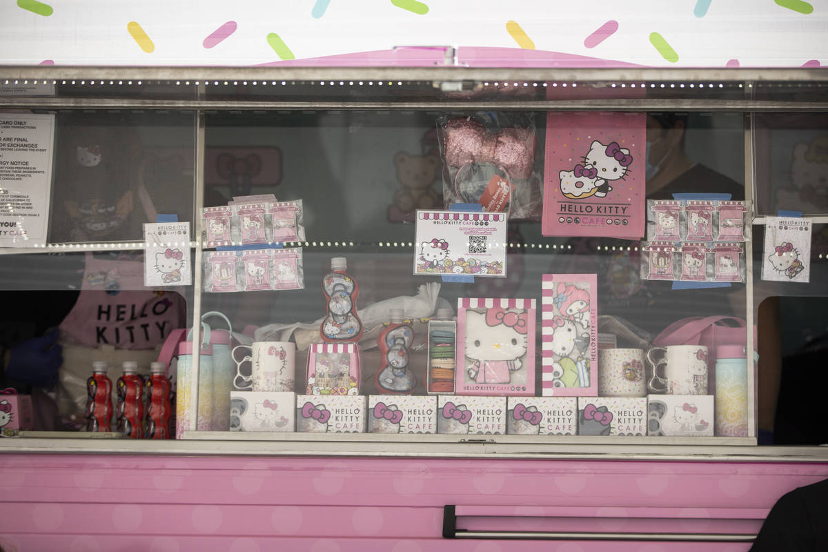 The window of the Hello Kitty Cafe truck at Downtown Summerlin in Las Vegas, on Saturday, March ...