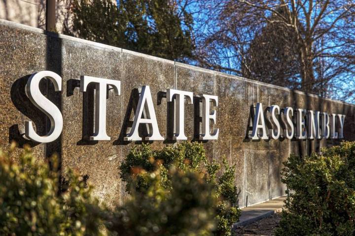 The Nevada State Legislature Building at the state Capitol complex on Sunday, Jan. 17, 2021, in ...