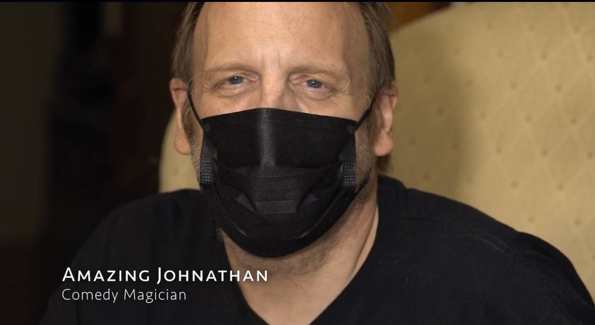 The Amazing Johnathan is shown in the developing documentary "The Night the Lights Went Out in ...