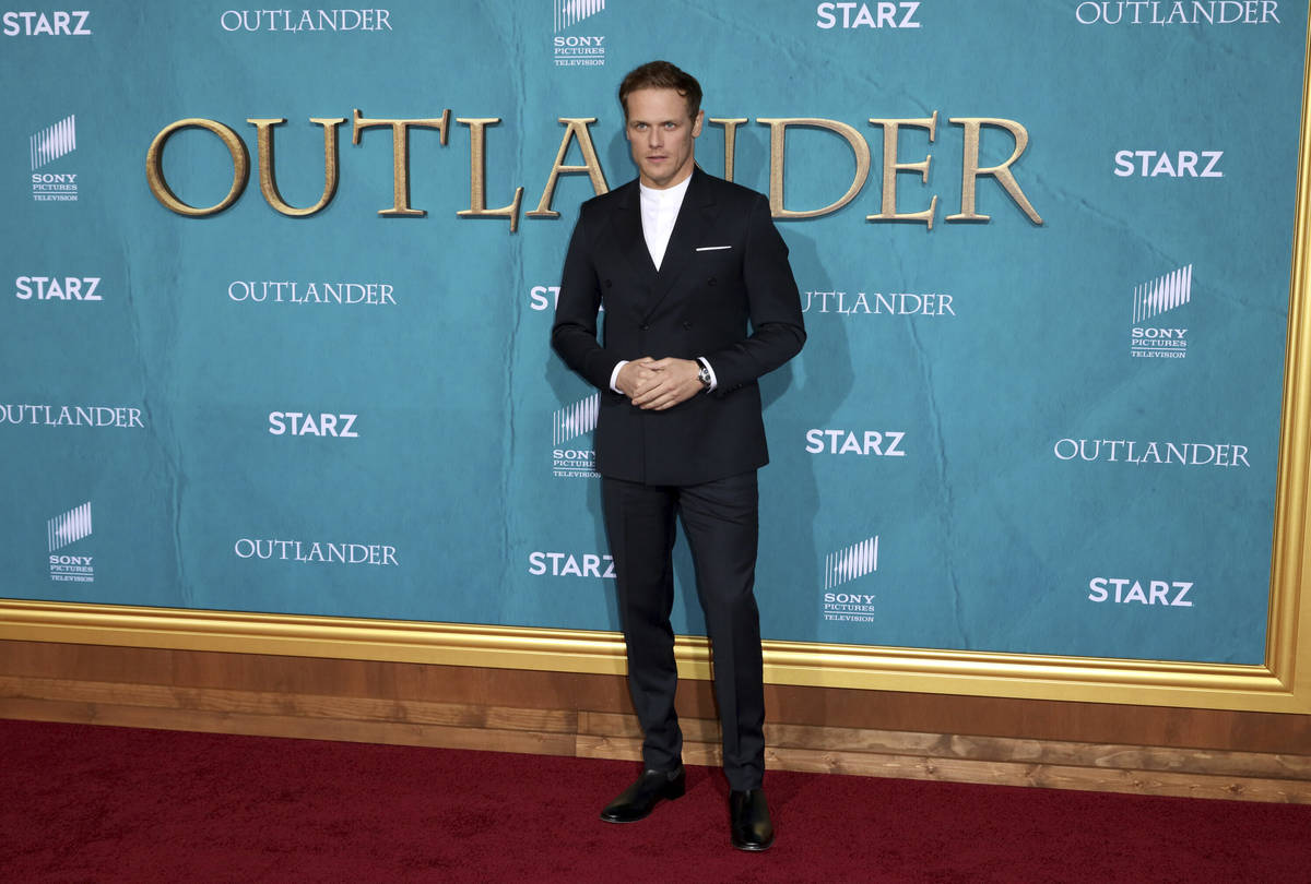 Sam Heughan arrives at the Los Angeles Premiere of "Outlander" Season 5 at the Hollyw ...