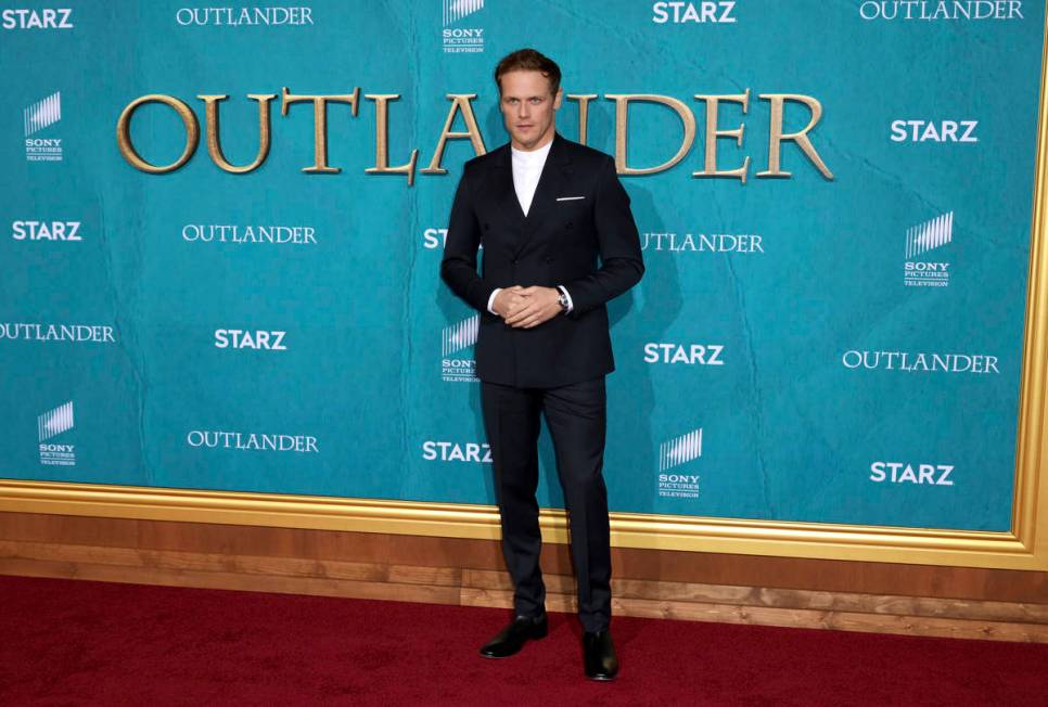Sam Heughan arrives at the Los Angeles Premiere of "Outlander" Season 5 at the Hollyw ...