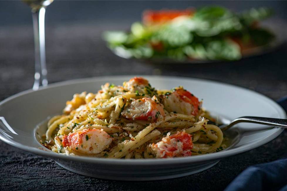 Alaskan King Crab Pasta, to be served at One Steakhouse. (One Steakhouse)