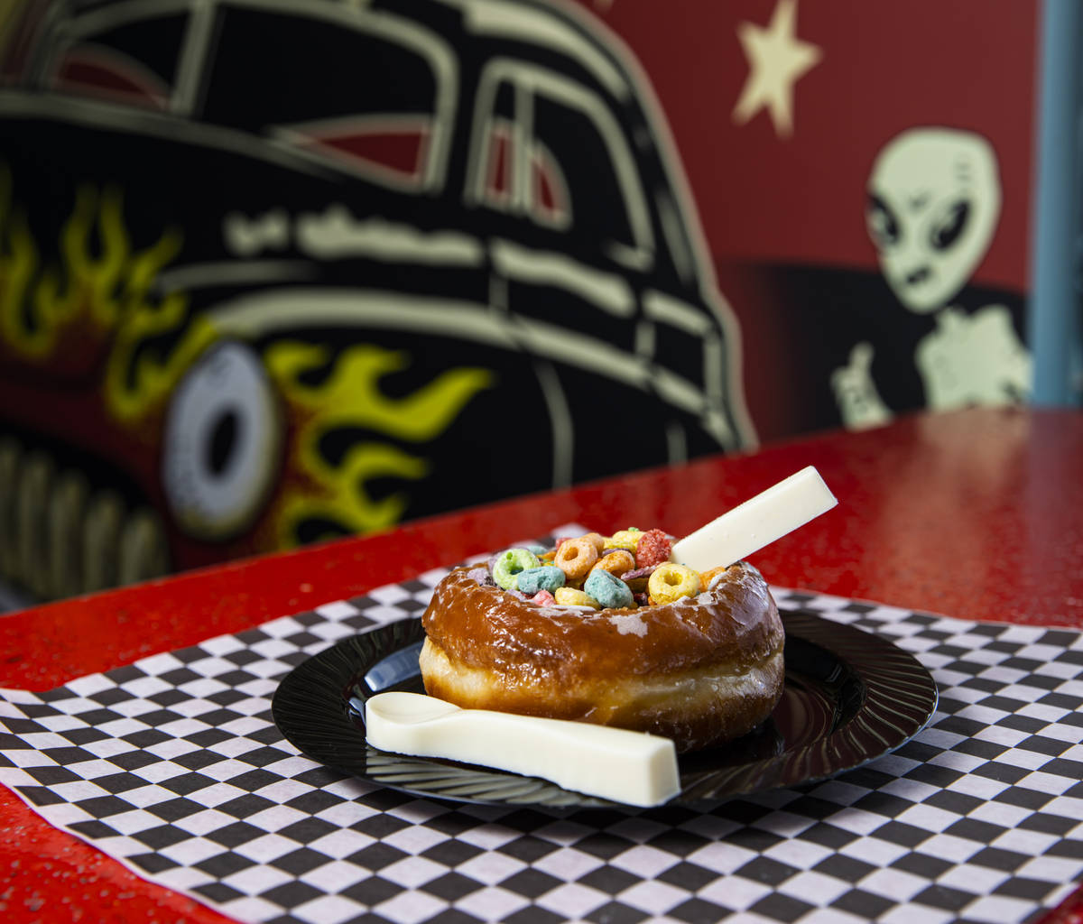 The cereal bowl donut, created by Chef Robert Teddy, at Wicked Donuts in Las Vegas on Tuesday, ...