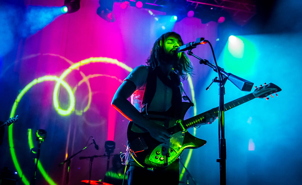 Tame Impala perform at Brooklyn Bowl in Las Vegas, NV on November 13, 2014. (Courtesy, Erik Kab ...