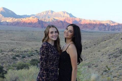 Sierra Vista High School Seniors Macey Beck, left, and Alexandria Lash miss not being able to a ...