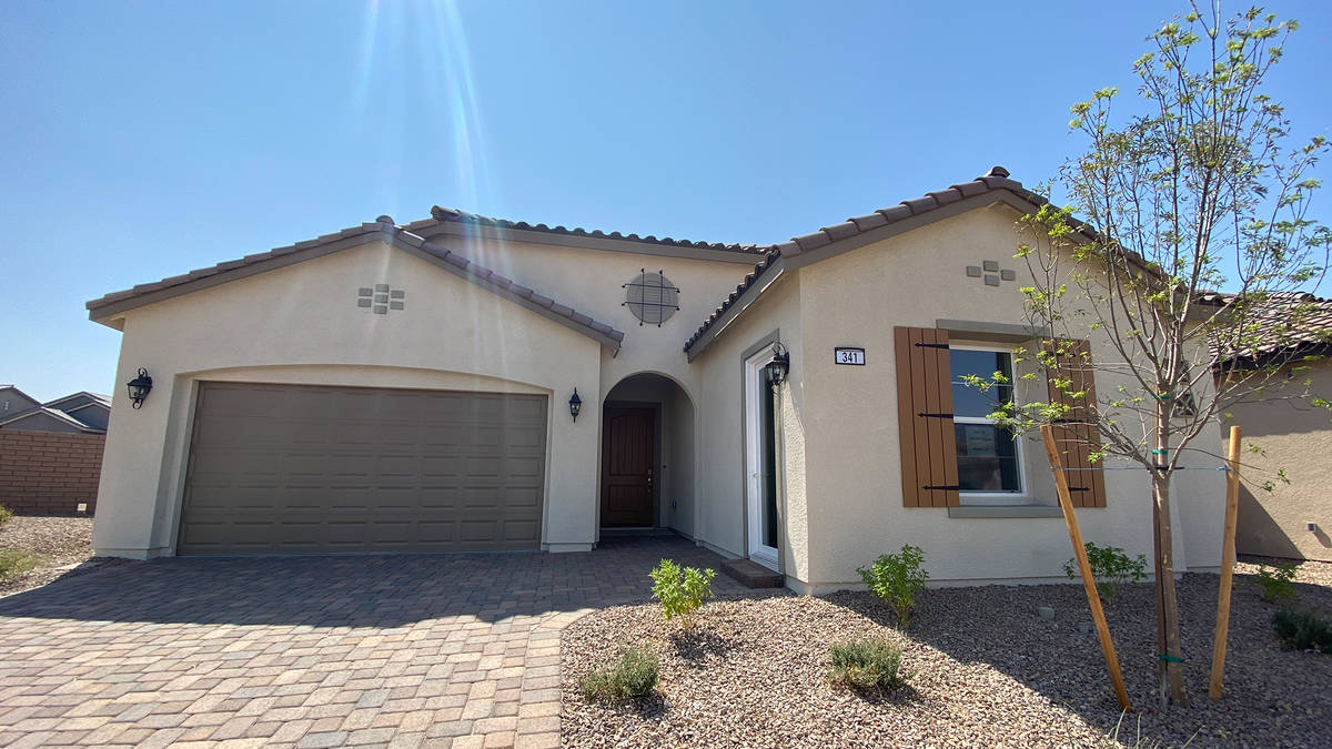A quick move-in home available from Toll Brothers is the Hillcrest model in the Spanish archite ...