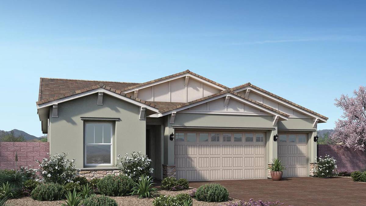 Toll Brothers offers quick move-in options for the Pineridge model in the Ranch Hacienda archit ...