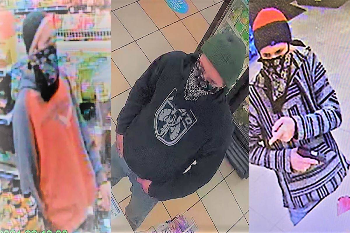 Surveillance photos release of an armed robbery suspect sought by police in the Las Vegas Valle ...