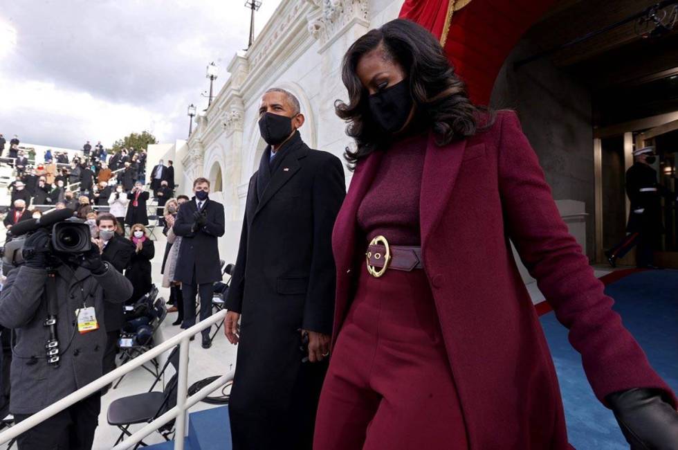 Former first lady Michelle and former President Barack Obama Obama are shown at the Jan. 20, 20 ...