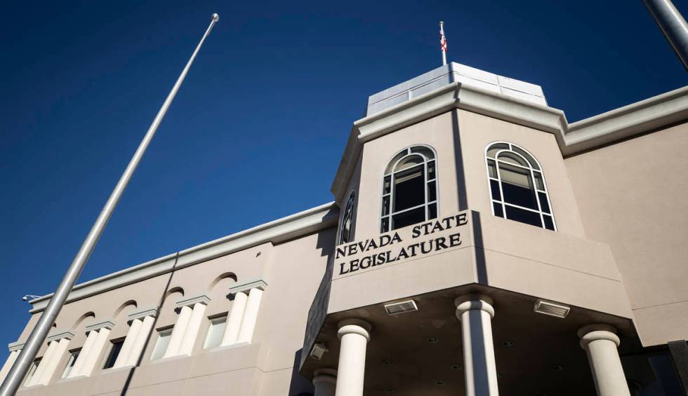 The Nevada State Legislature Building at the state Capitol complex on Sunday, Jan. 17, 2021, in ...