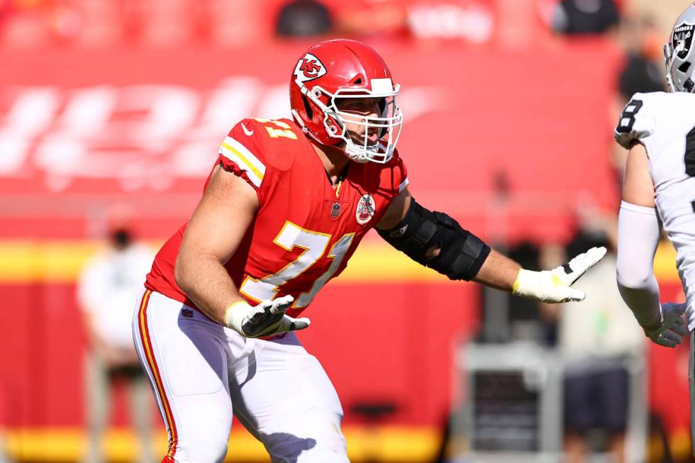 Kansas City Chiefs Offensive Tackle Mitchell Schwartz (71) during an NFL football game against ...