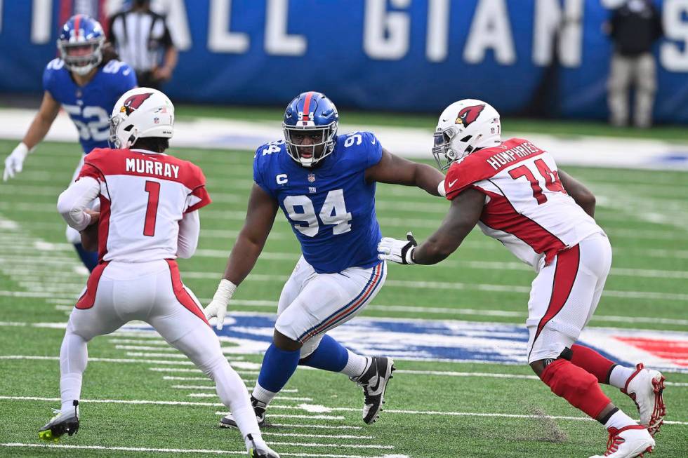 New York Giants defensive tackle Dalvin Tomlinson (94) during a NFL football game against the A ...