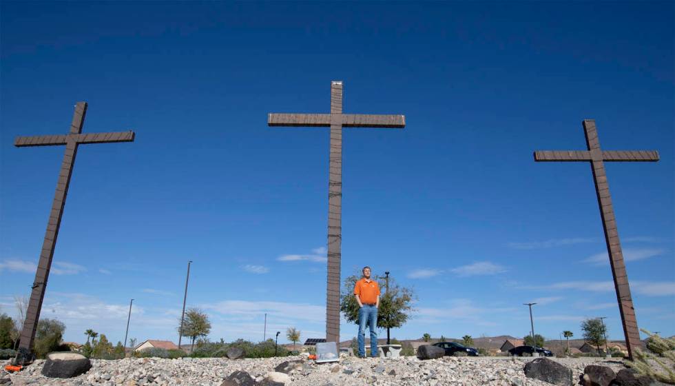 The Rev. Paul Block stands outside New Song Church in Henderson, where a traditional sunrise Ea ...