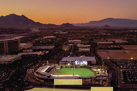 Summerlin An aerial view of Las Vegas Ballpark shows where new projects will be built, includi ...
