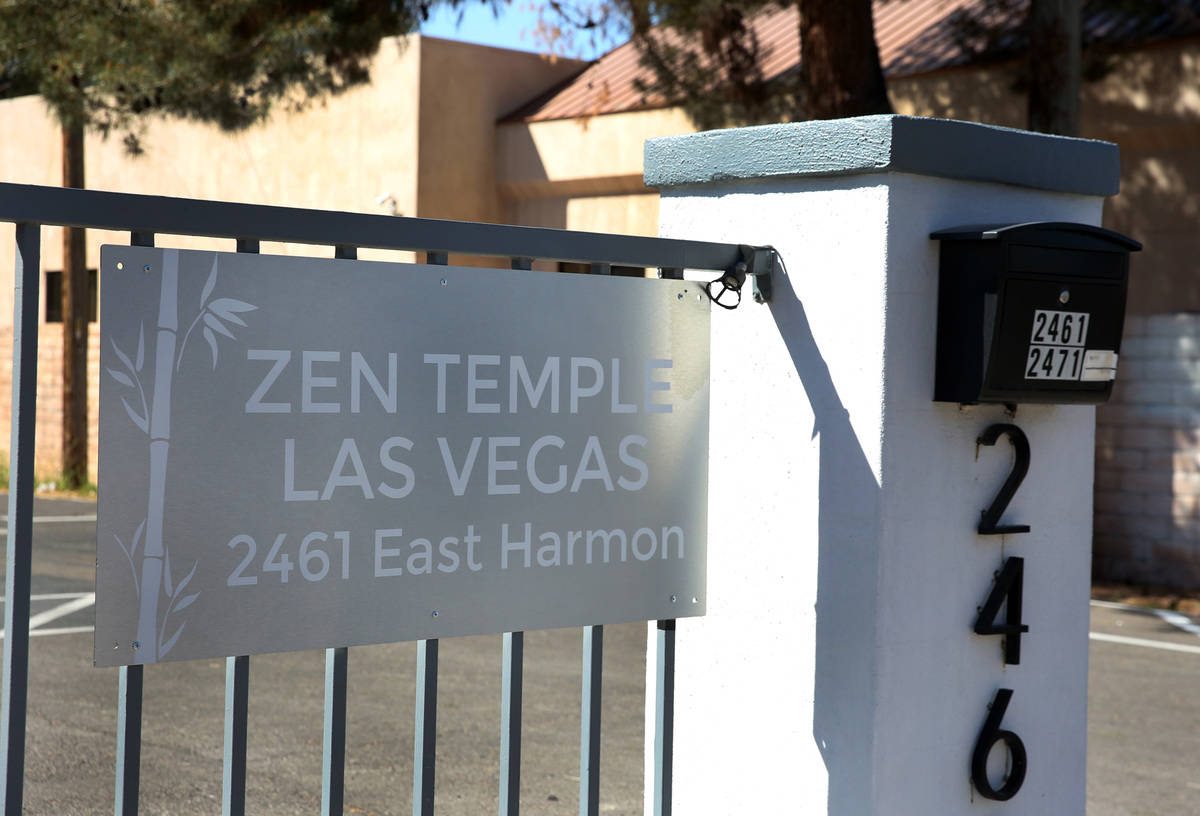 Zen Temple at 2461 E. Harmon Ave. is seen on March, 29, 2019, in Las Vegas. (Bizuayehu Tesfaye/ ...