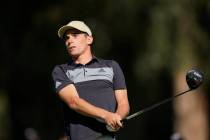 Joaquin Niemann, of Chile, tees off on the second hole during the third round of the Genesis In ...