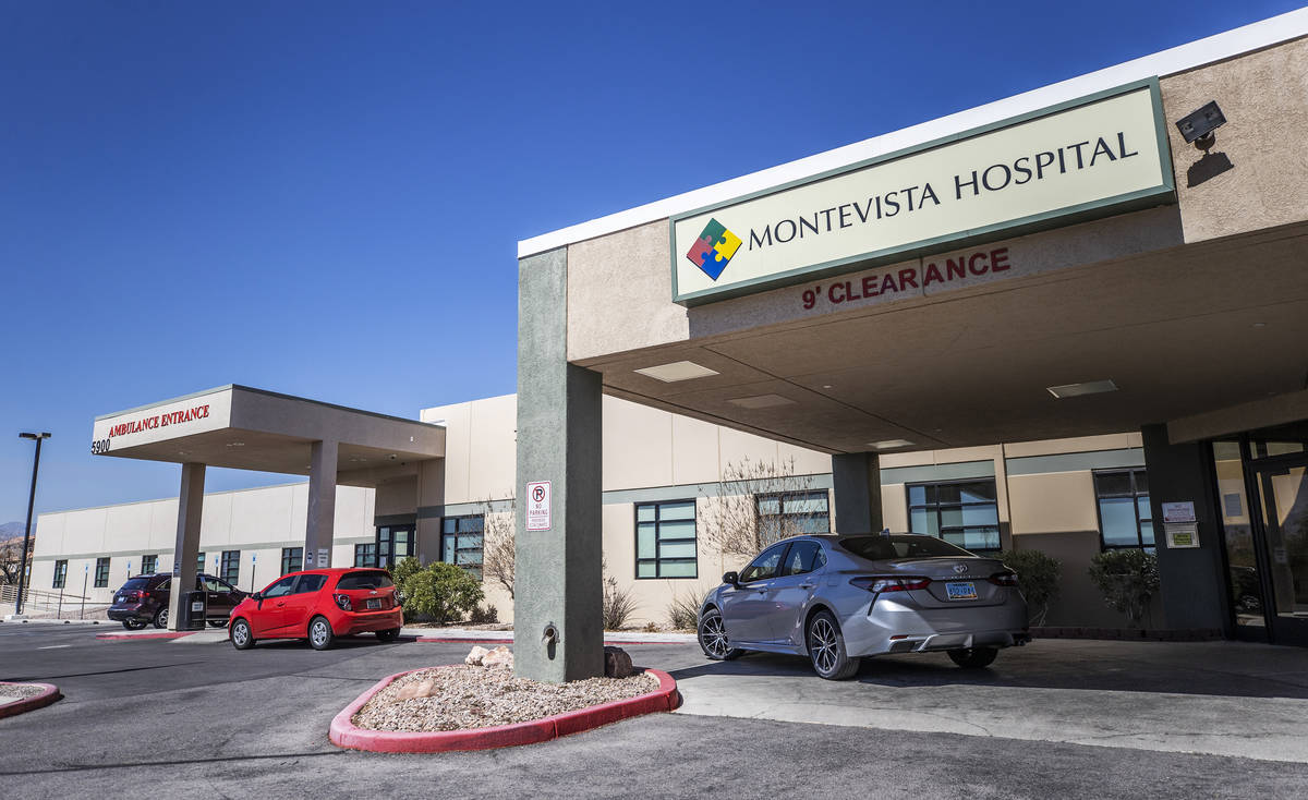 Montevista Hospital on Wednesday, March 17, 2021, in Las Vegas. (Benjamin Hager/Las Vegas Revie ...