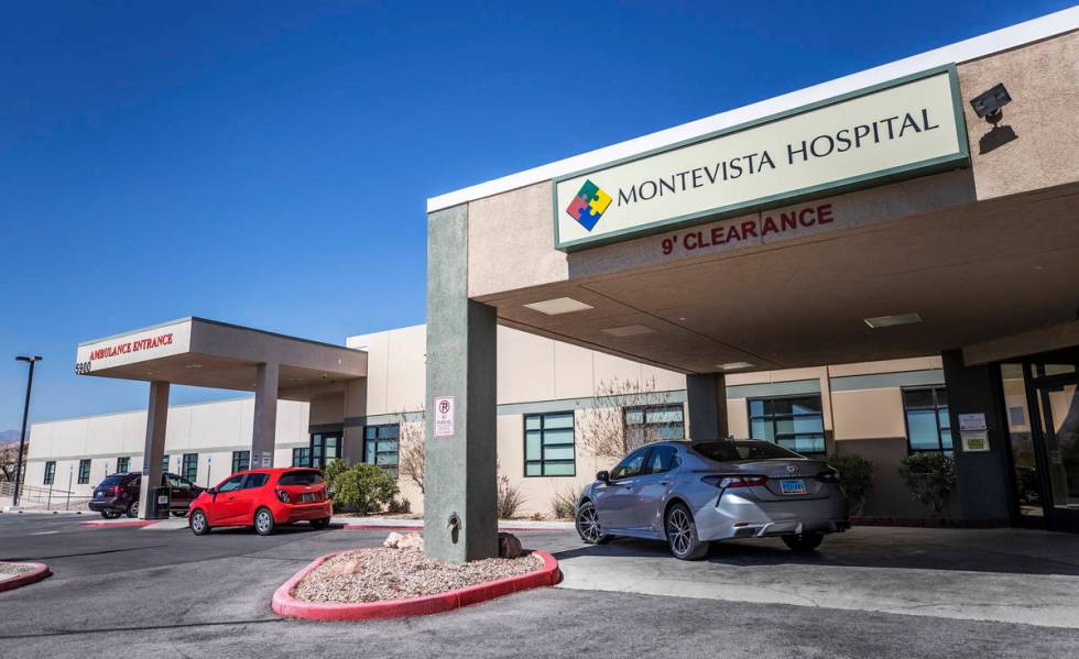 Montevista Hospital on Wednesday, March 17, 2021, in Las Vegas. (Benjamin Hager/Las Vegas Revie ...