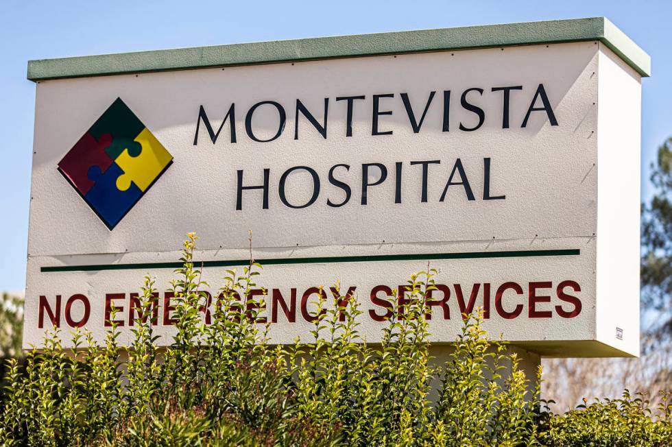 Montevista Hospital on Wednesday, March 17, 2021, in Las Vegas. (Benjamin Hager/Las Vegas Revie ...