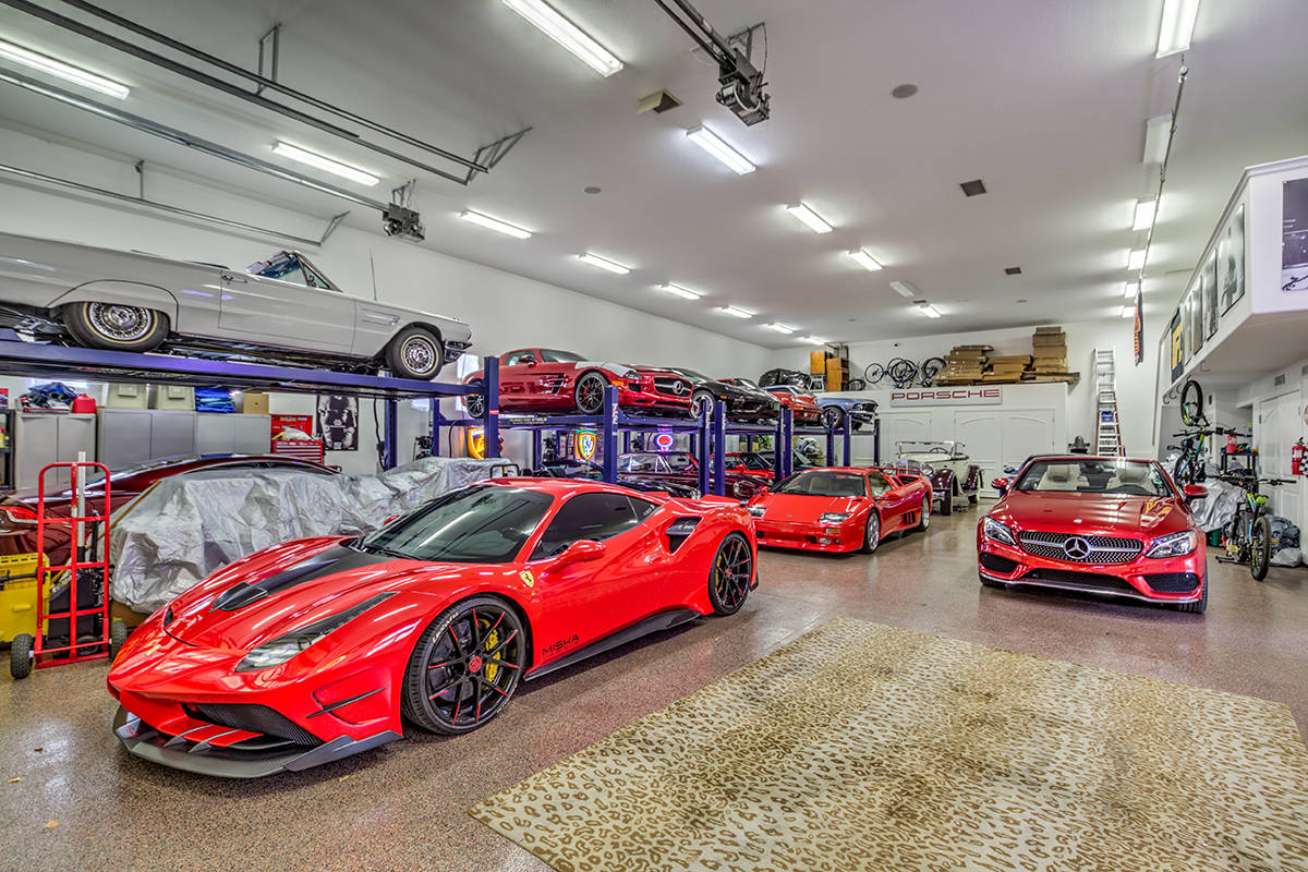 This car collector’s dream at 7440 Oak Grove Ave. has enough garage space for 20 vehicles. It ...