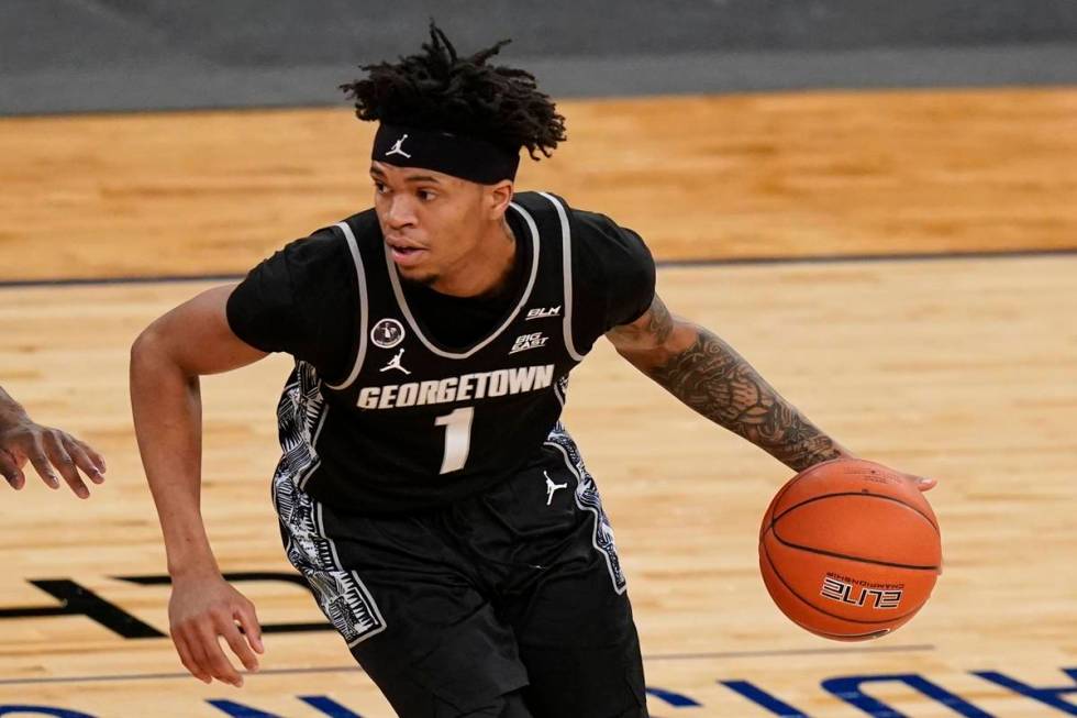 Georgetown's Jamorko Pickett (1) during the first half of an NCAA college basketball gameagains ...