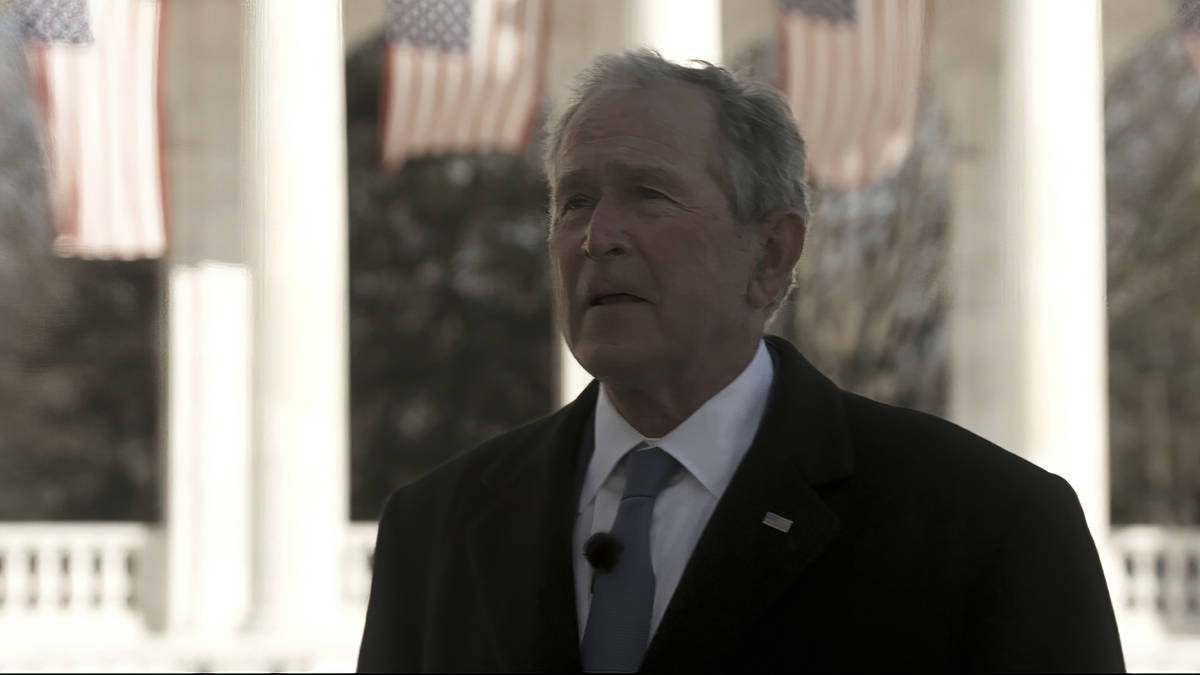 In this image from video, former President George W. Bush speaks during a Celebrating America c ...