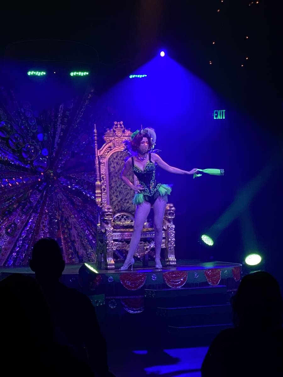 The Green Fairy is shown at "Absinthe" is shown at the show's return at Caesars Palace on Wedne ...