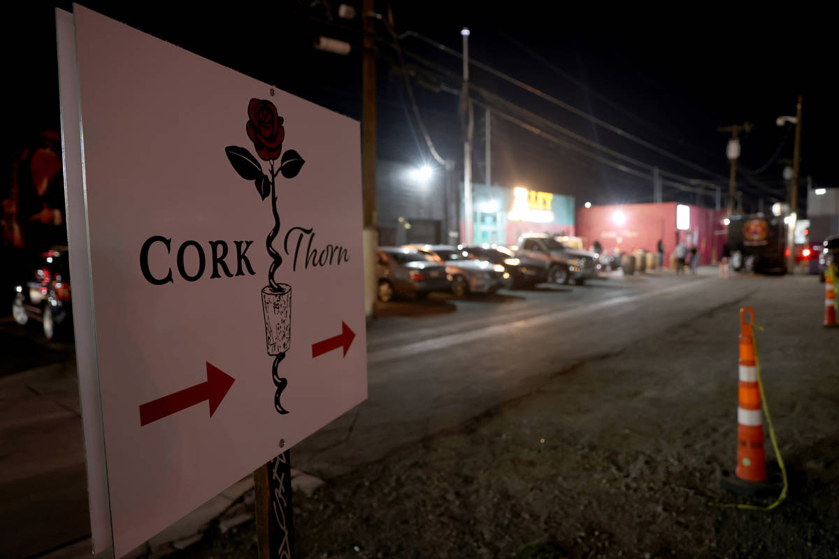 Reopening night at Cork and Thorn in downtown Las Vegas Sunday, March 21, 2021, after a renovat ...