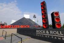 FILE - This Wednesday, Aug. 30, 2017, file photo shows the exterior of the Rock and Roll Hall o ...
