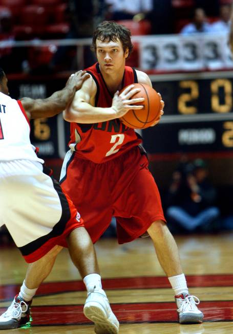 kevin Kruger brings the ball up coourt. UNLV's UNLV vs Utah basketball. Feb. 17, 2007. Phot ...