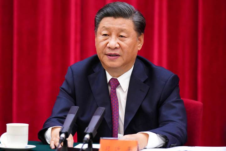 Chinese President Xi Jinping in Beijing, China on Thursday, Sept. 3, 2020. (Xie Huanchi/Xinhua ...