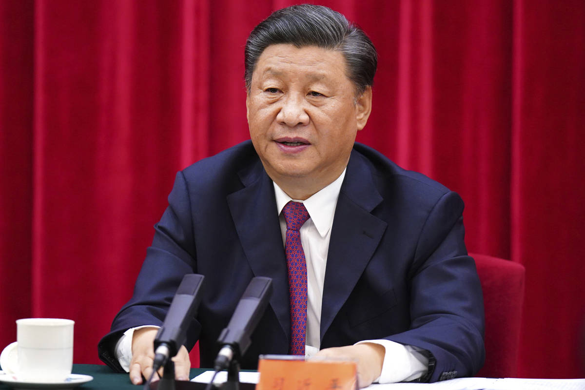 Chinese President Xi Jinping in Beijing, China on Thursday, Sept. 3, 2020. (Xie Huanchi/Xinhua ...
