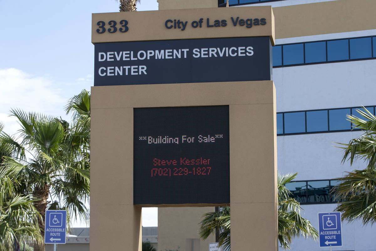 A nine-story office building owned by the City of Las Vegas at 333 North Rancho Drive is for sa ...