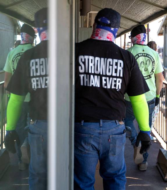 Carpenters from Local 1977 union volunteer to remodel units for homeless veterans at Veterans V ...