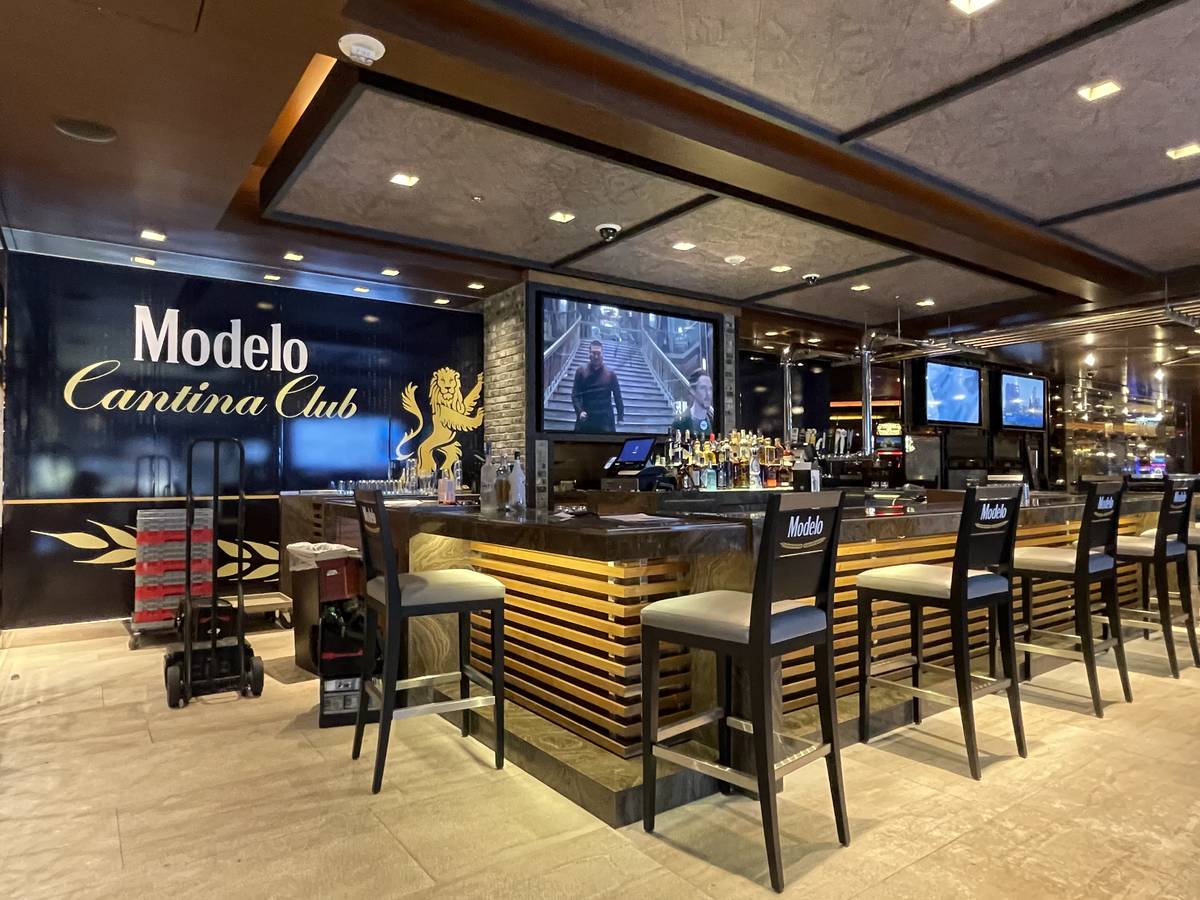 The Modelo Cantina Club inside the Raiders Tavern & Grill at the M Resort as seen on March 29, ...