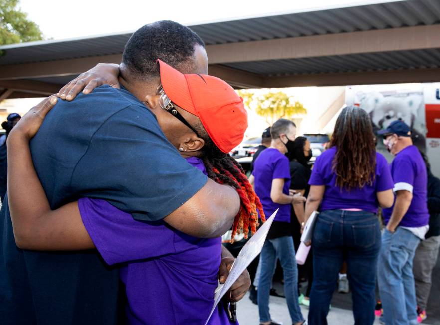 Dana Jackson, front, a daughter of Gwendolyn Alexander, who died in what police have said was a ...