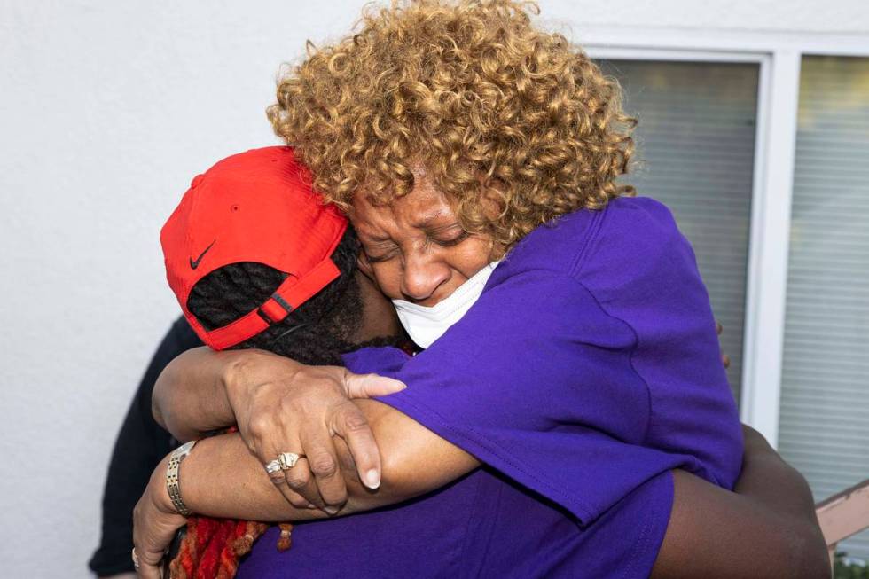 Dana Jackson, left, a daughter of Gwendolyn Alexander, who died in what police have said was an ...