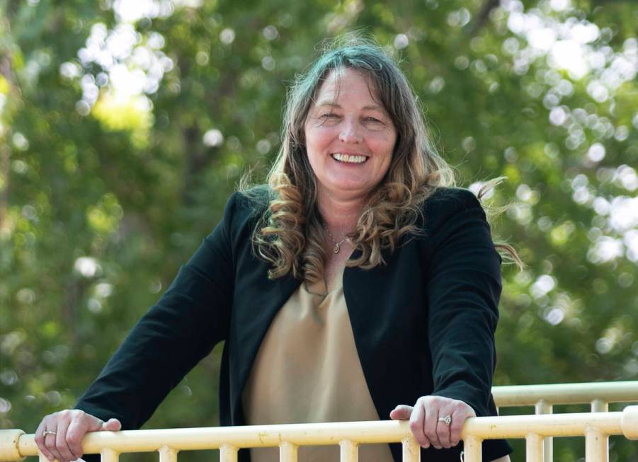 Clark County Commission Chairwoman Marilyn Kirkpatrick, poses for a photo at Shadow Rock Park, ...