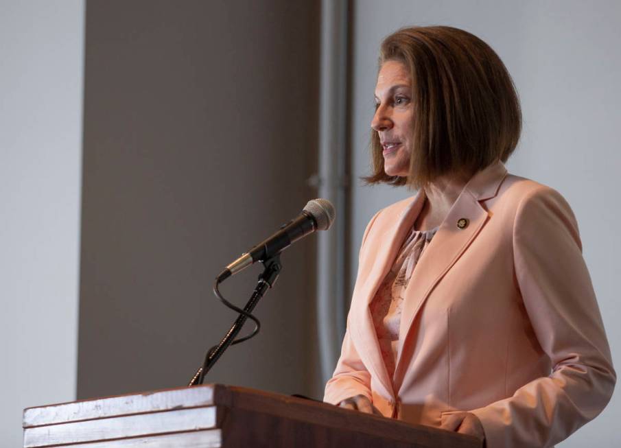 U.S. Sen. Catherine Cortez Masto, D-Nev., discuses her hopes for sustainable energy in Las Ve ...