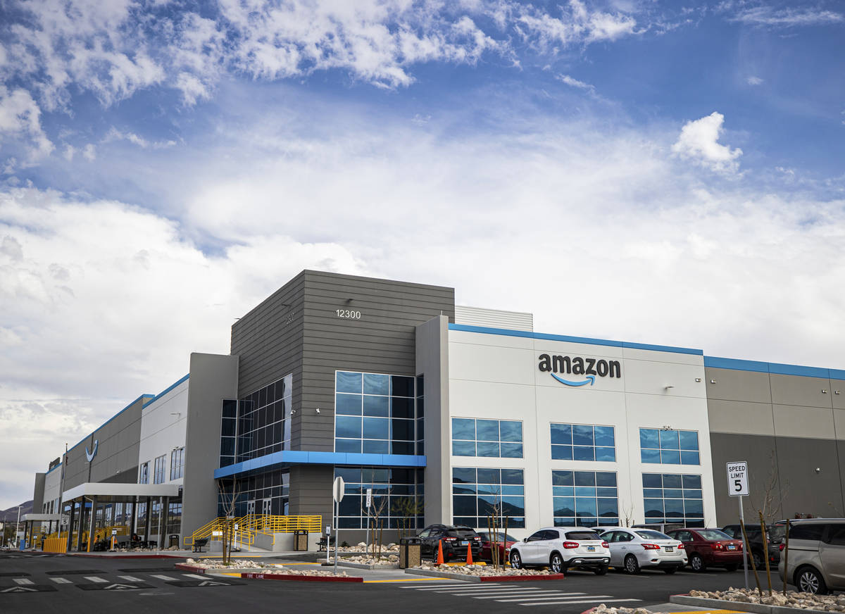 Amazon’s facility at 12300 Bermuda Road on Thursday, April 1, 2021, in Henderson. (Benjamin H ...
