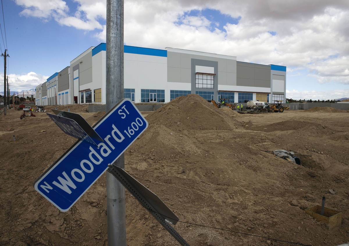 An industrial project on 650 E Owens Ave., photographed on Tuesday, March 23, 2021, in North La ...