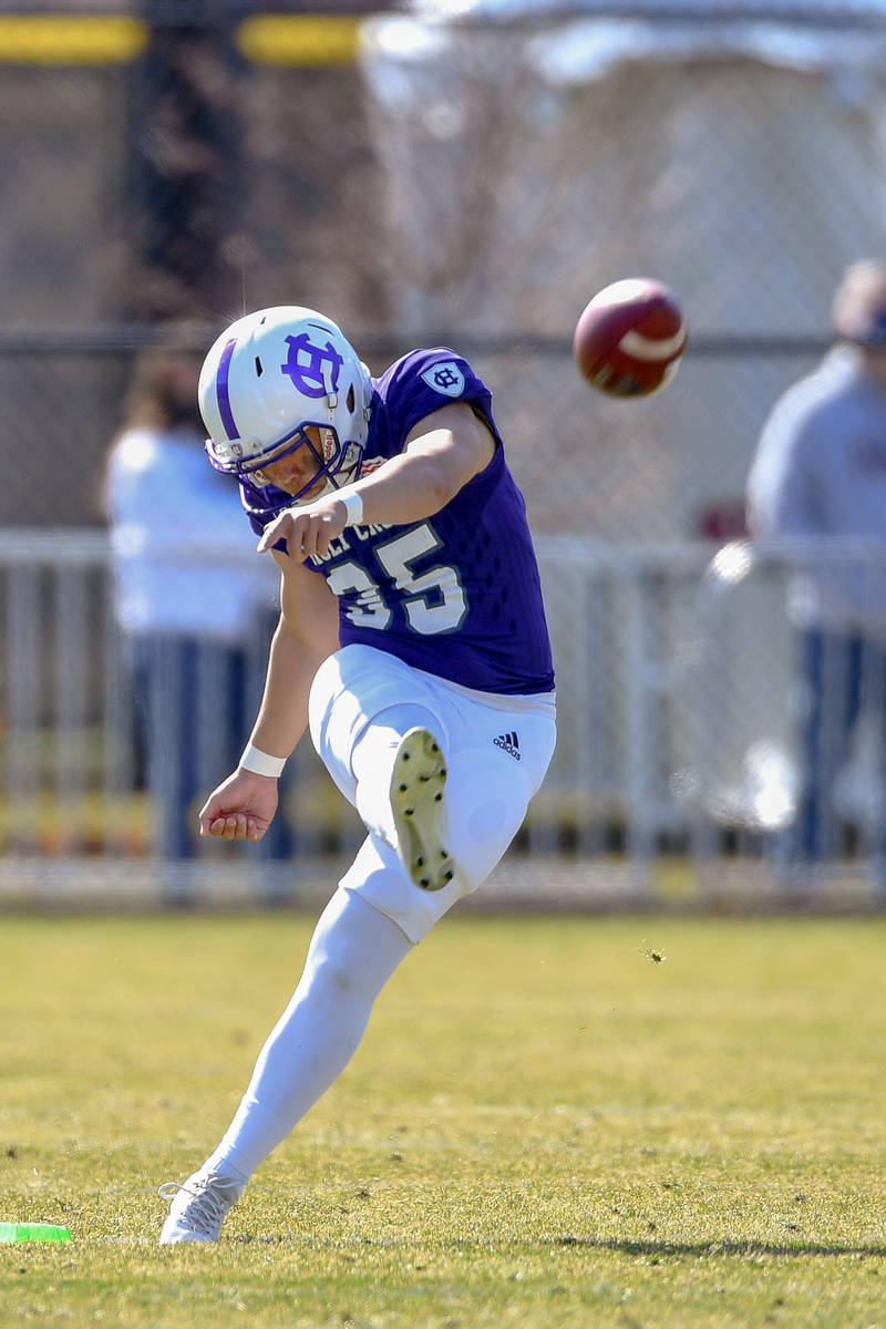 Bishop Gorman High kicker Derek Ng kicked a Holy Cross record 51-yard field goal in the Crusade ...