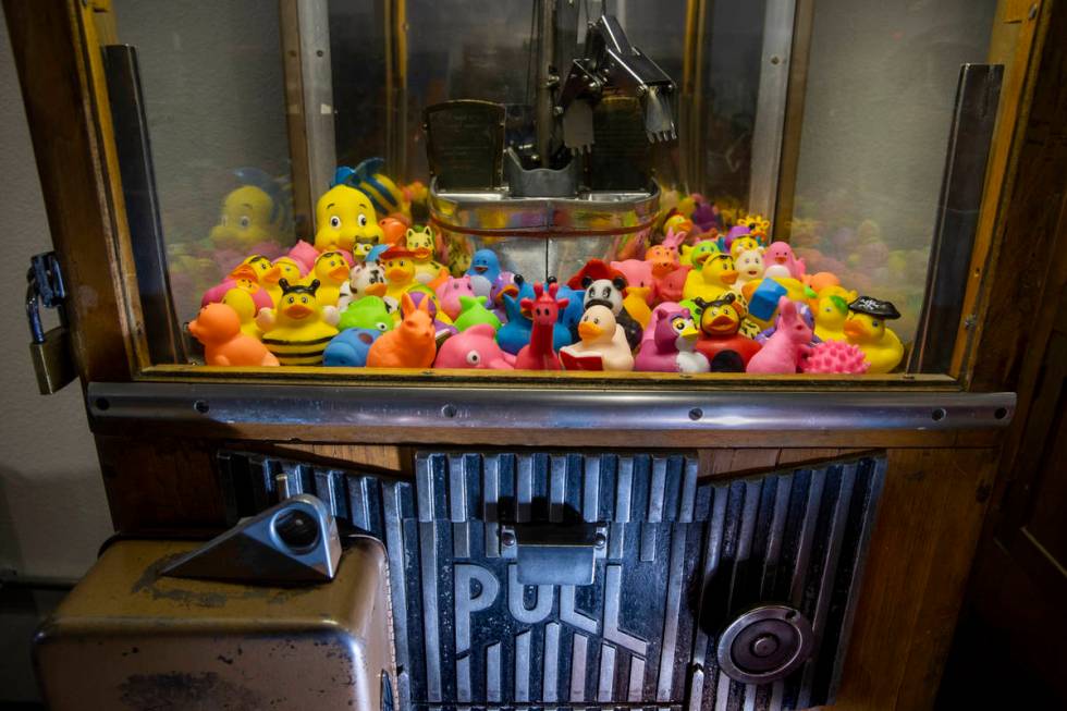 A classic claw machine is one of many games at the Pinball Hall of Fame's new location in Las V ...