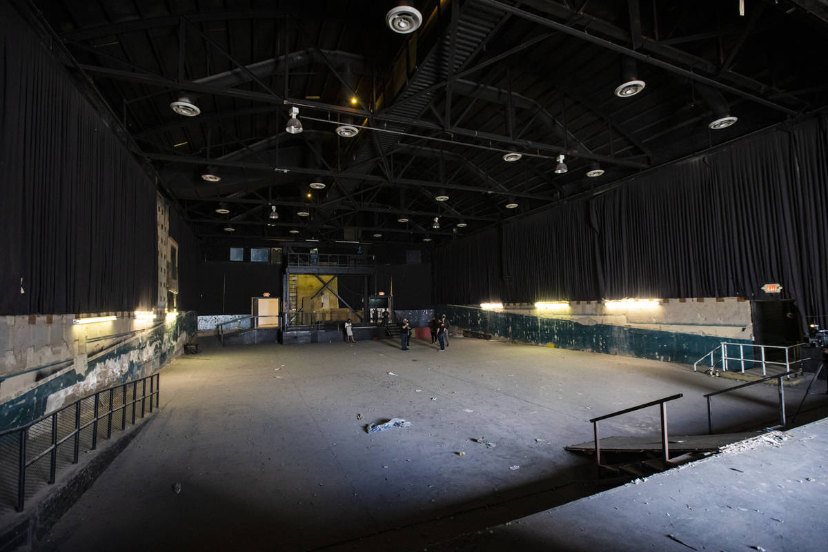 A view from the stage inside the Huntridge Theater the day after Dapper Companies founder and d ...