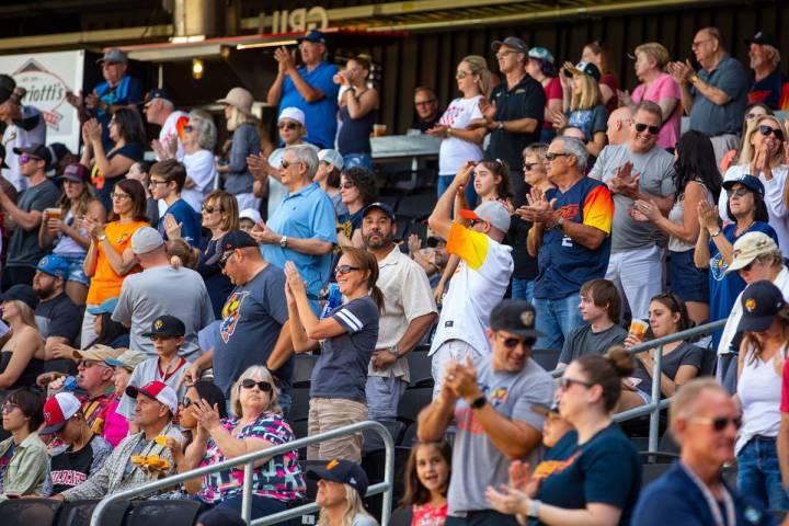 Las Vegas Aviators fans have fun and enjoy their "seventh inning stretch" as the team ...